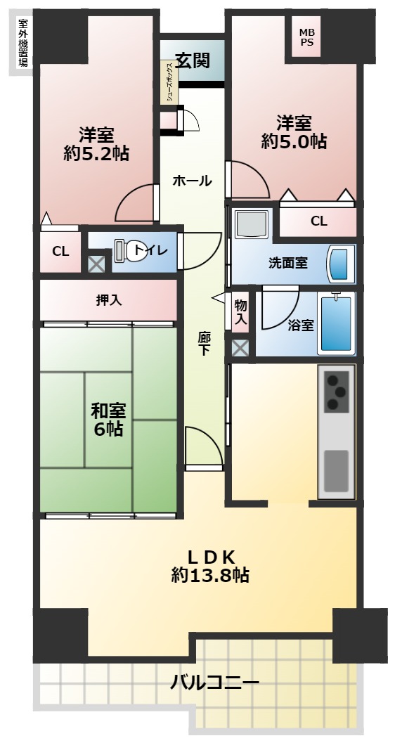 ライオンズマンション若江東三番館1109号室　中古マンションの写真